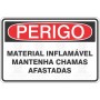 Material inflamável mantenhas chamas afastadas 